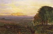 Atkinson Grimshaw Sunset from Chilworth Common oil